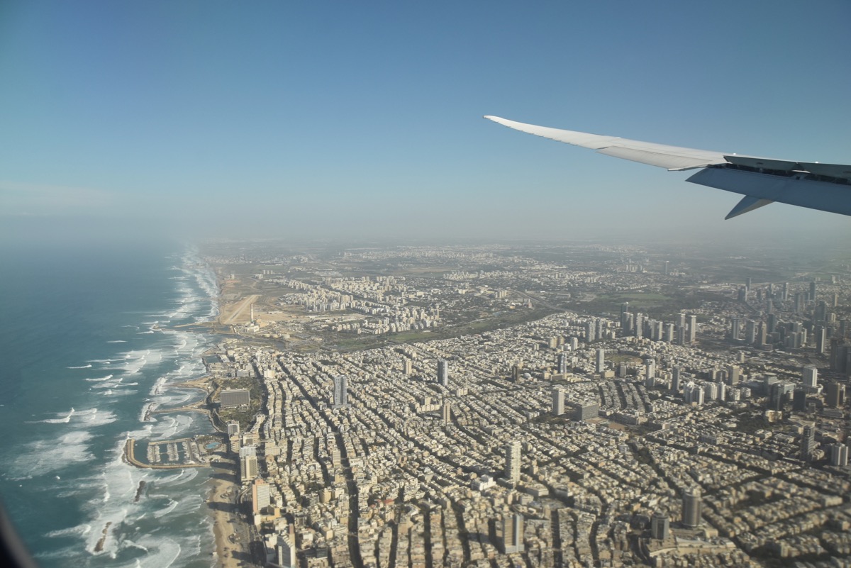 Landing in Tel Aviv