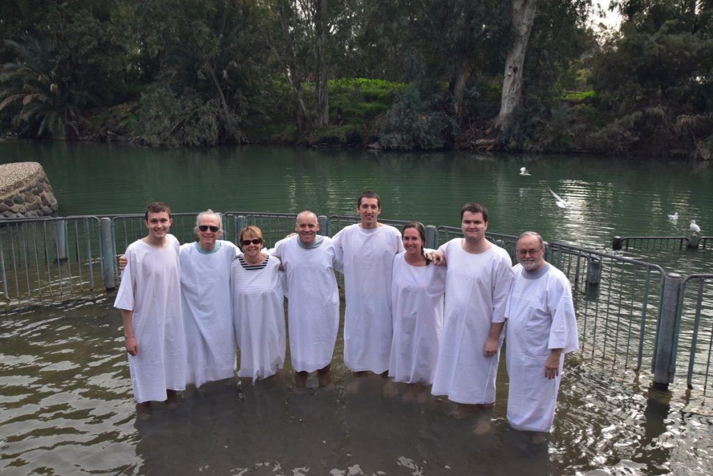 Baptism January 2019 Israel Tour with John Delancey of Biblical Israel Ministries & Tours