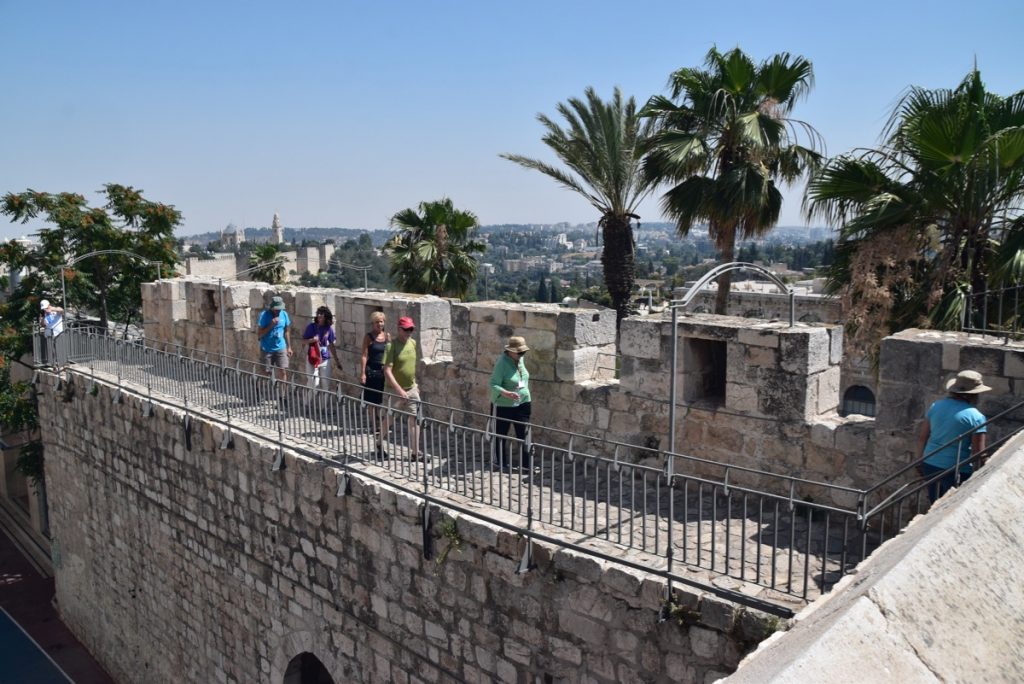 Rampart Walls Jerusalem June 2019 Israel Tour Group with John DeLancey