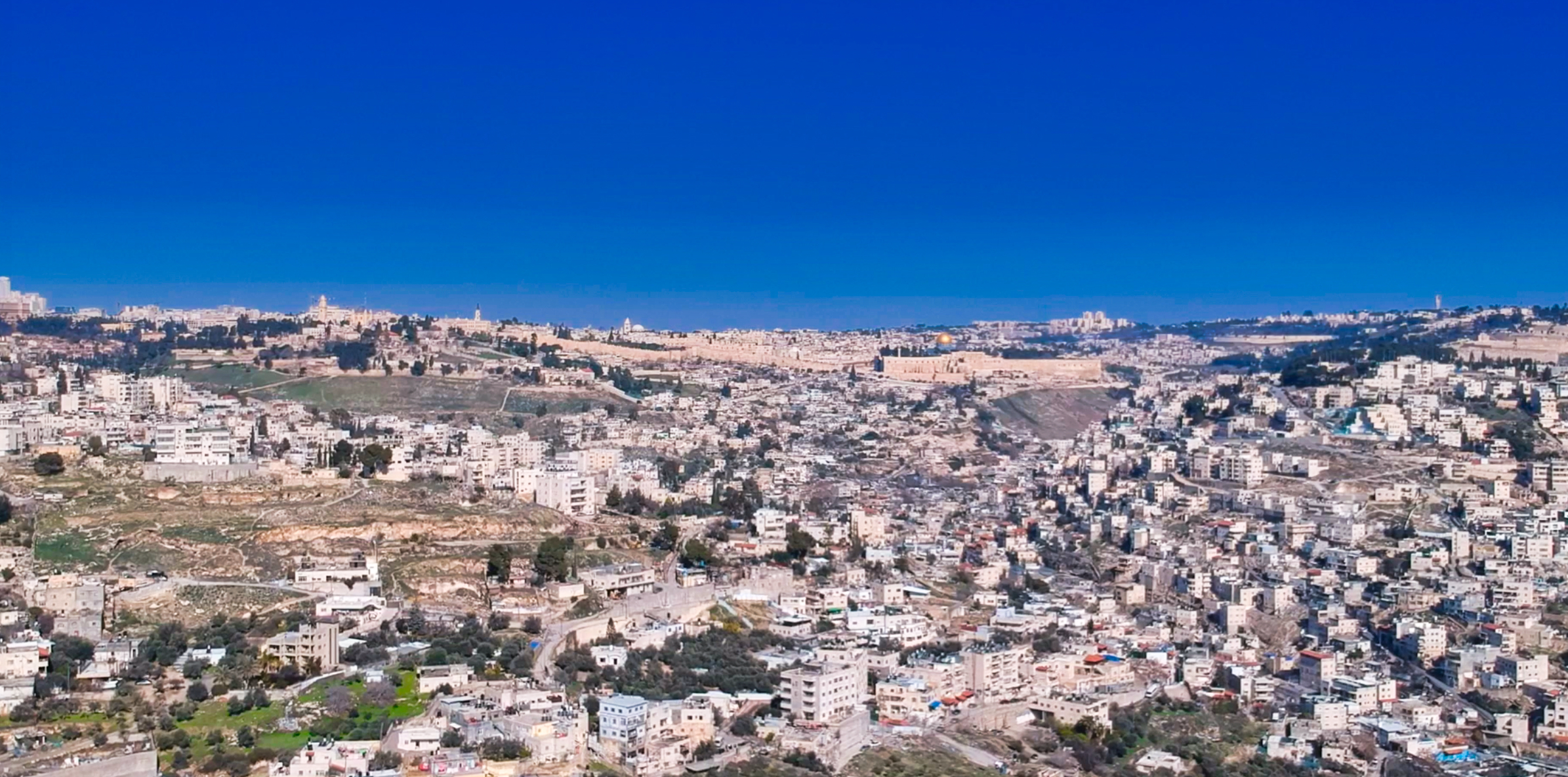 Drone pic of Jerusalem