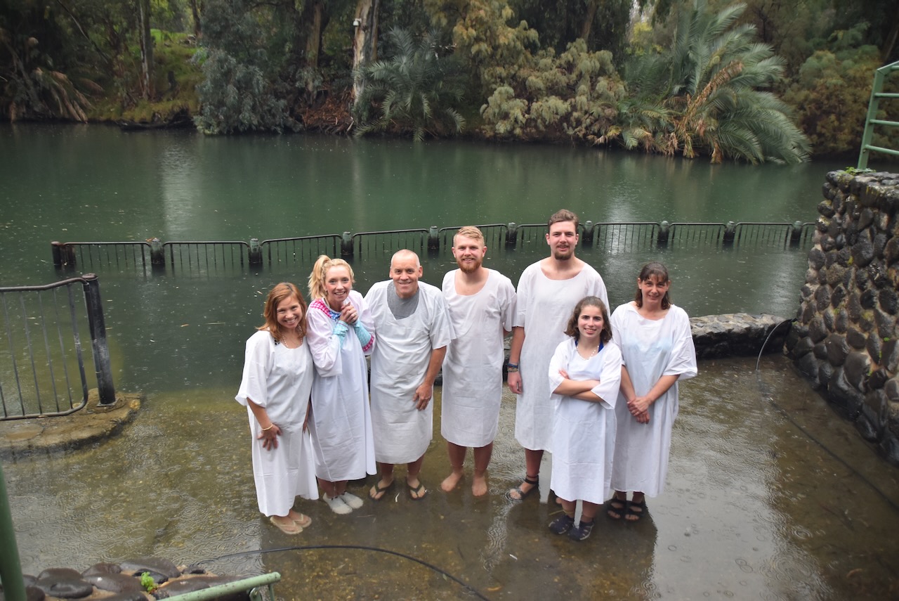 Jordan River Baptism BIMT Jan 2022 Israel Tour
