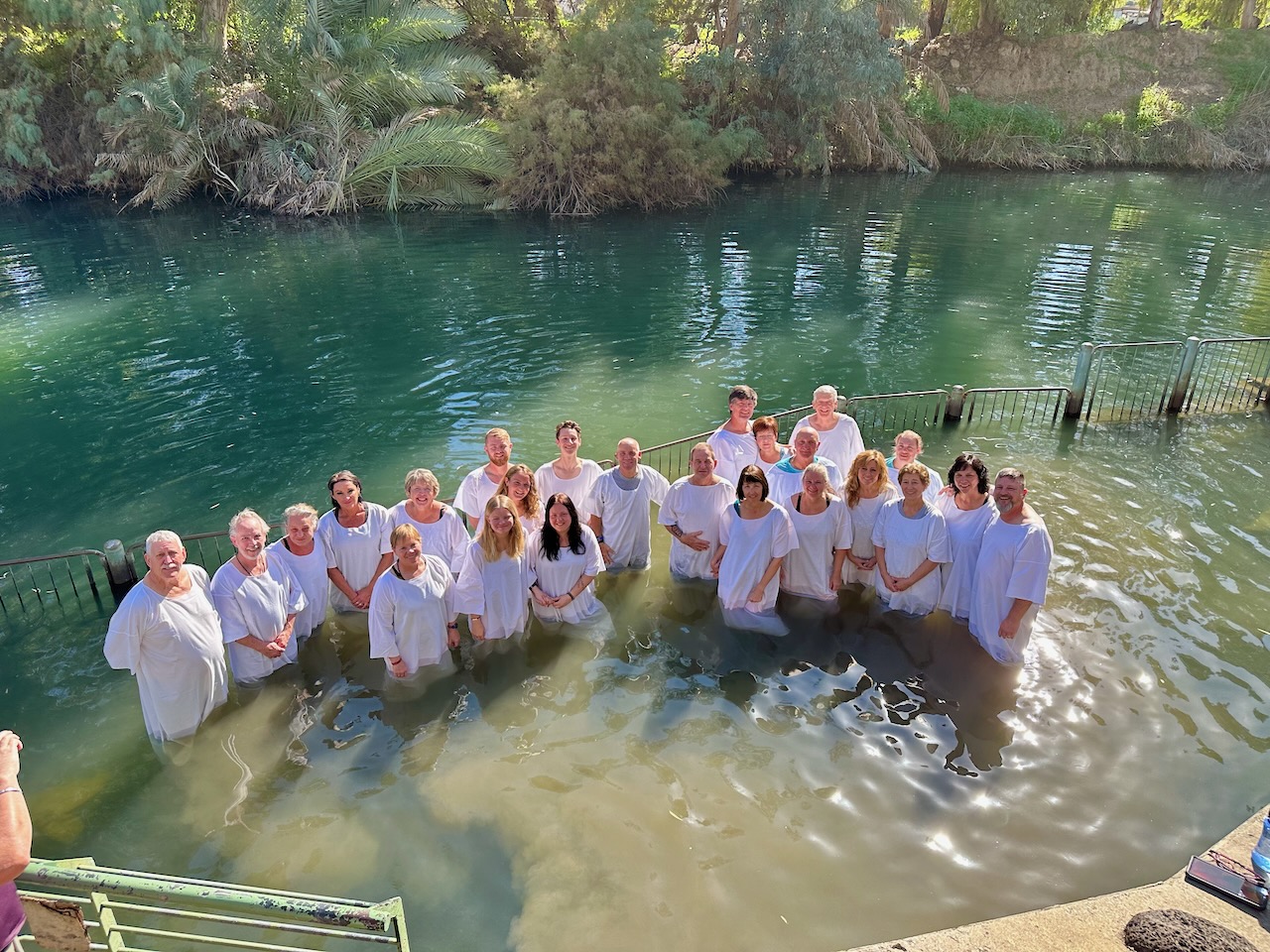 Baptism Jordan River Jan 23 Israel Tour John DeLancey