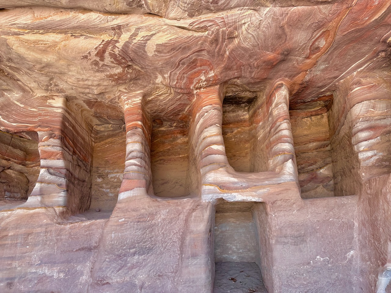 Petra sandstone May 23 Israel-Jordan Tour John DeLancey