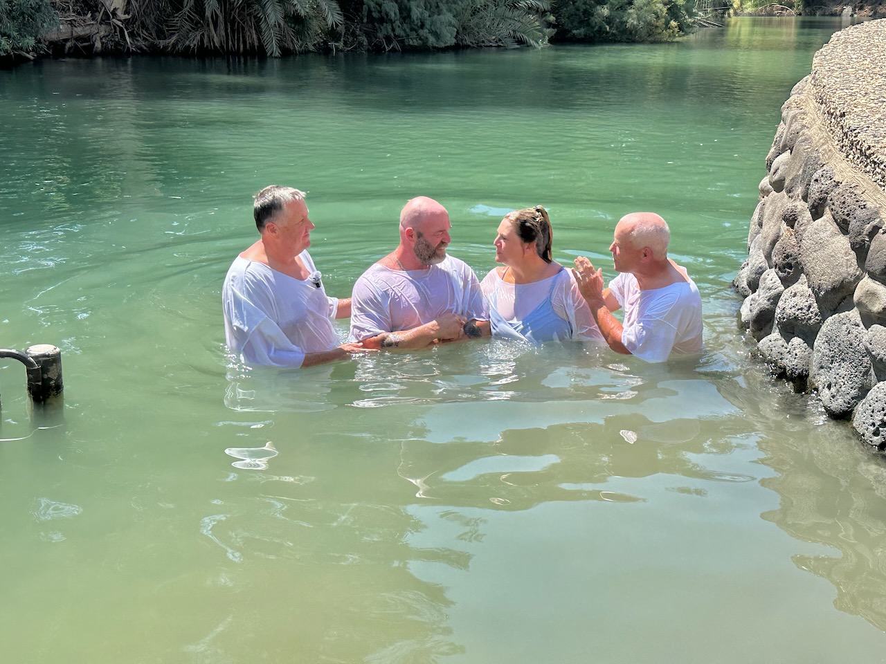 Yardenit baptism Sept 2025 Israel Tour John DeLancey