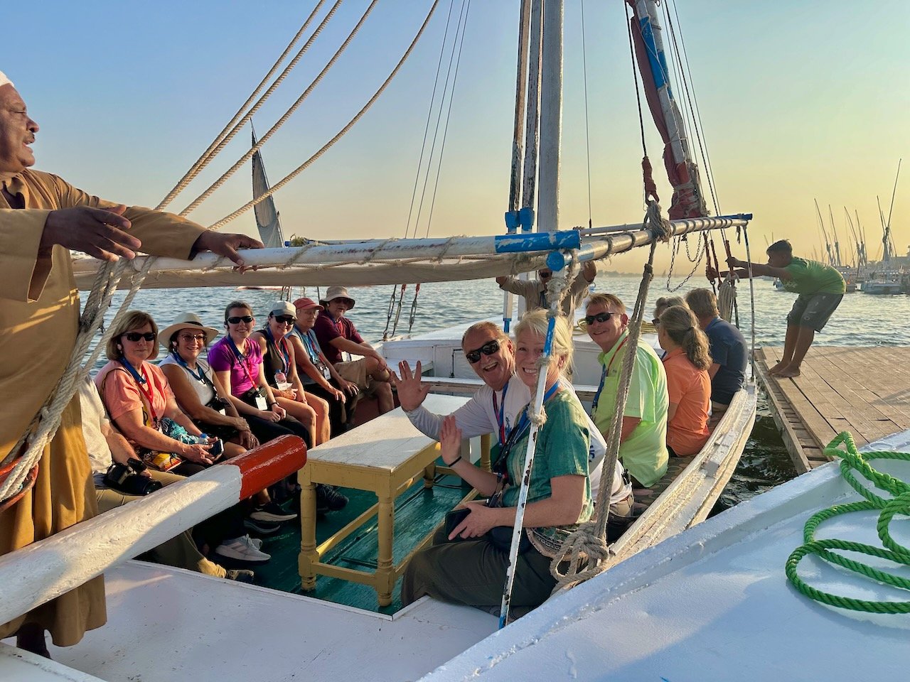 Felucca Boat Luxor Nov 2025 Egypt-Jordan-Israel Tour John DeLancey