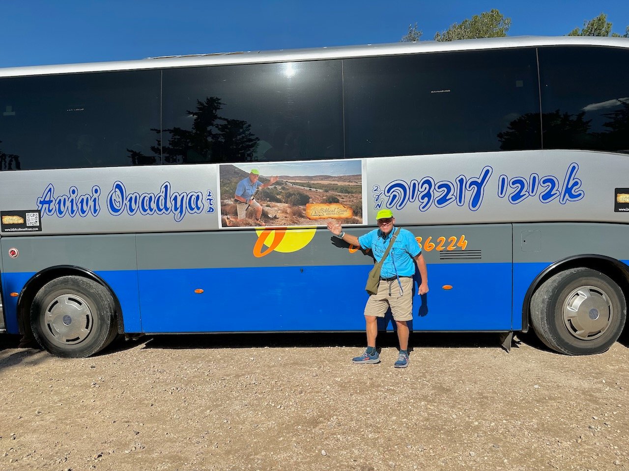 Pastor John New Bus Banner January 2026 Israel Tour John DeLancey