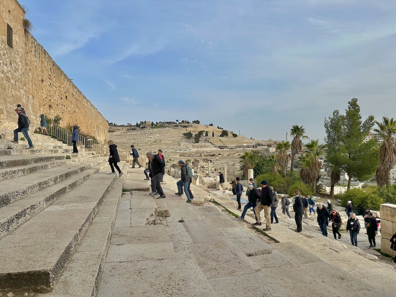 Temple steps Jerusalem January 2026 Israel Tour John DeLancey